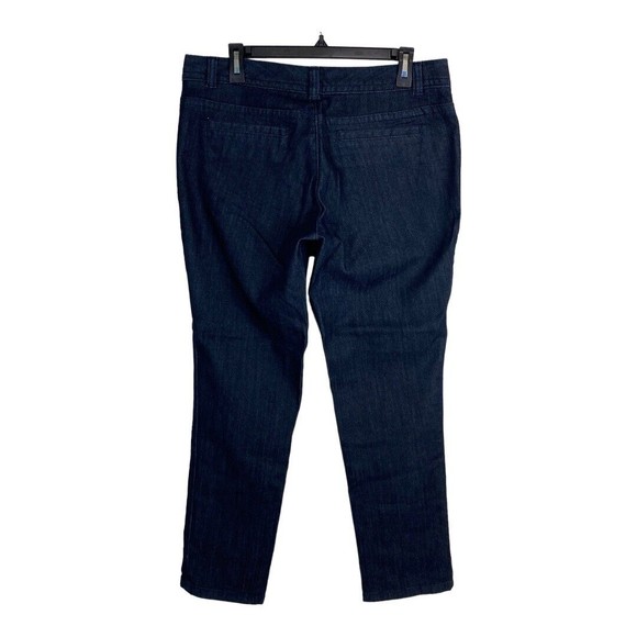 Dockers Womens Jeans Adult Size 12 Petite Dark Wash Slim Leg Khaki Diem  NEW - Picture 2 of 7